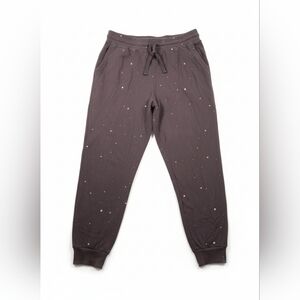 Peloton Rose Gold Speckled Athleisure Jogger Sweatpants L Metallic Paint Drip